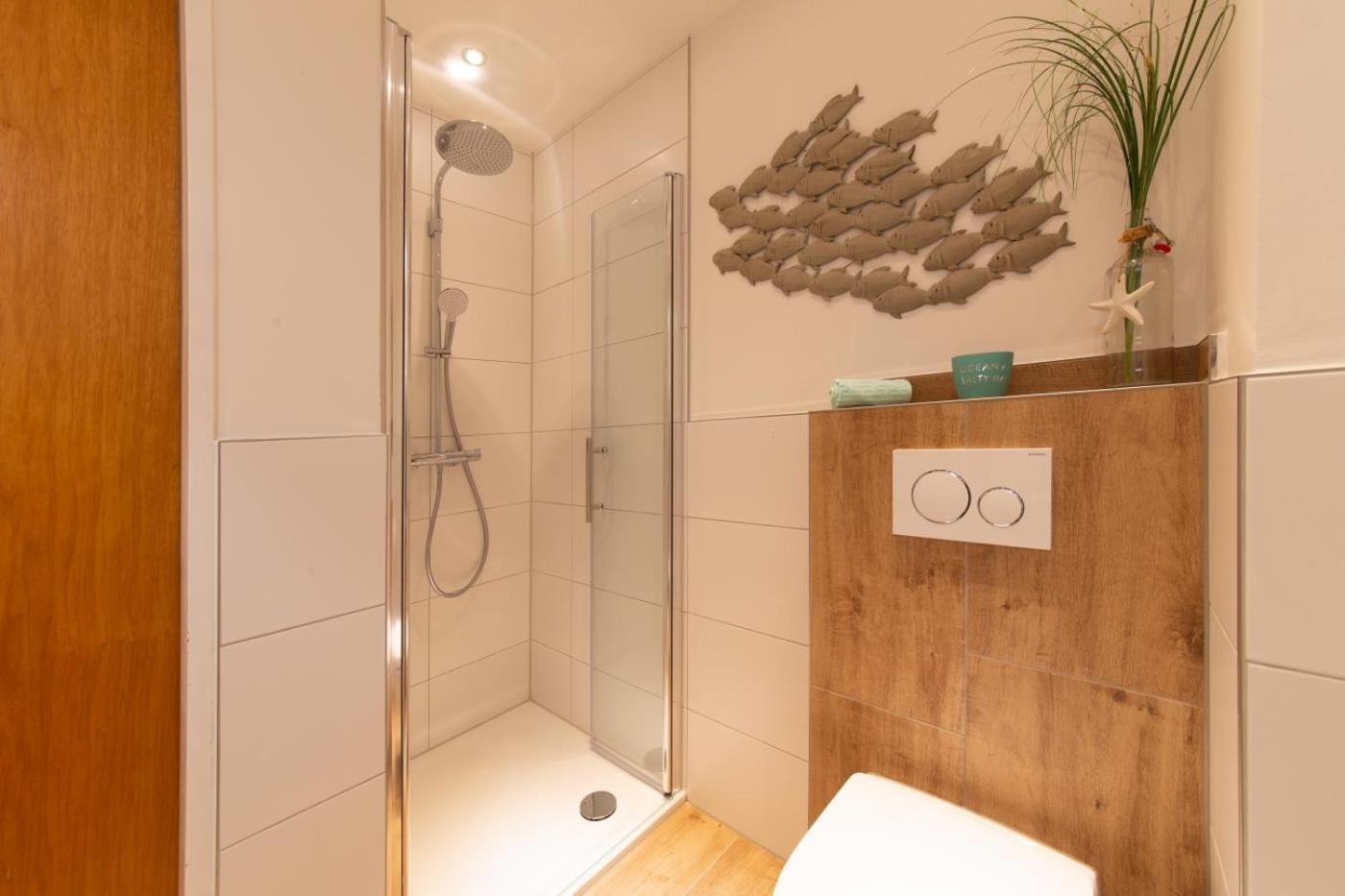 Ferienwohnung Kleine Strandkoje Haffkrug Buitenkant foto